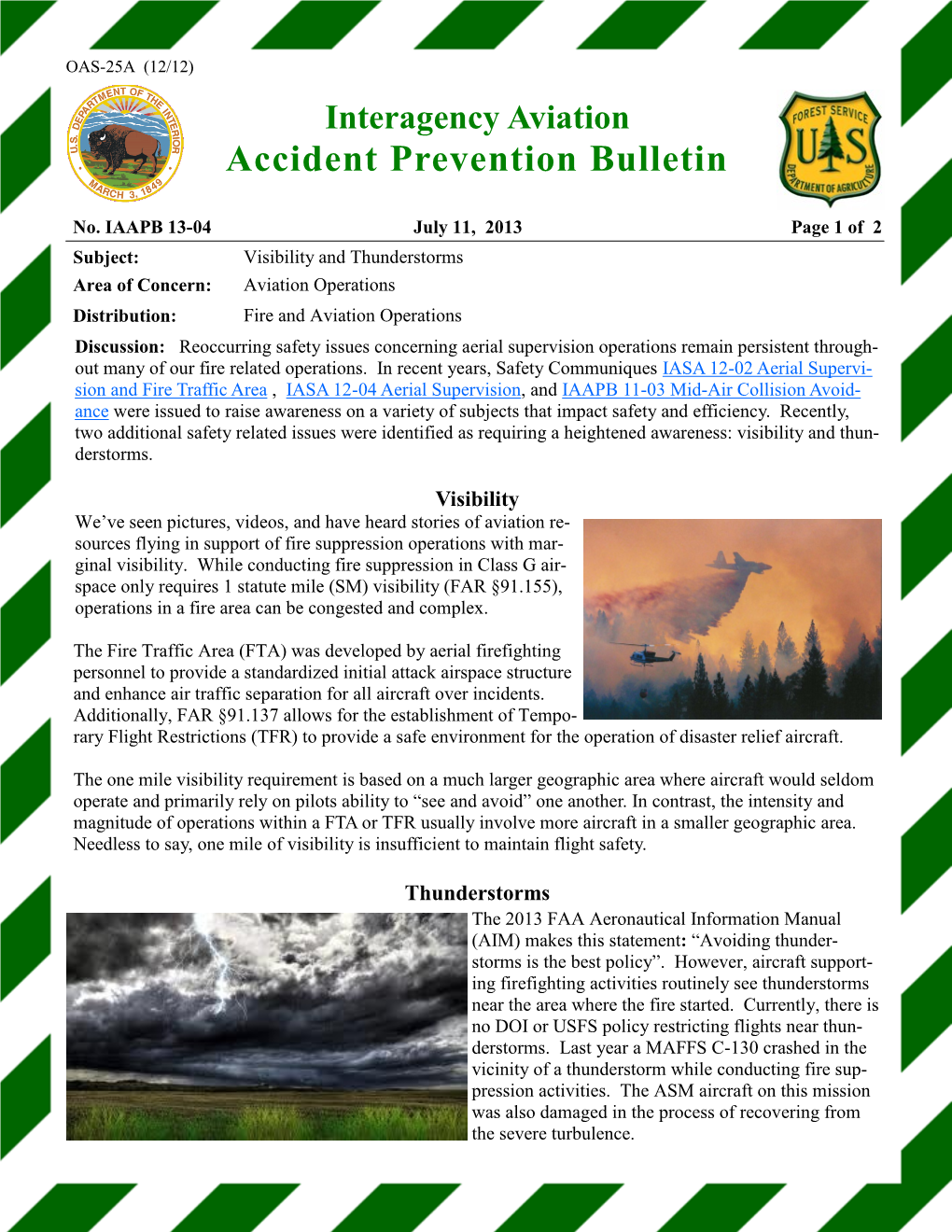 Interagency Aviation Accident Prevention Bulletin 13-04 Visibility