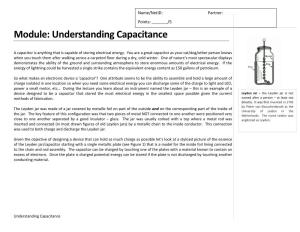 Module: Understanding Capacitance