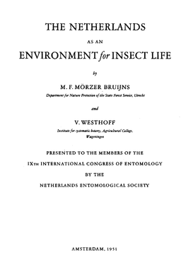 The Netherlands Environment/^Insect Life