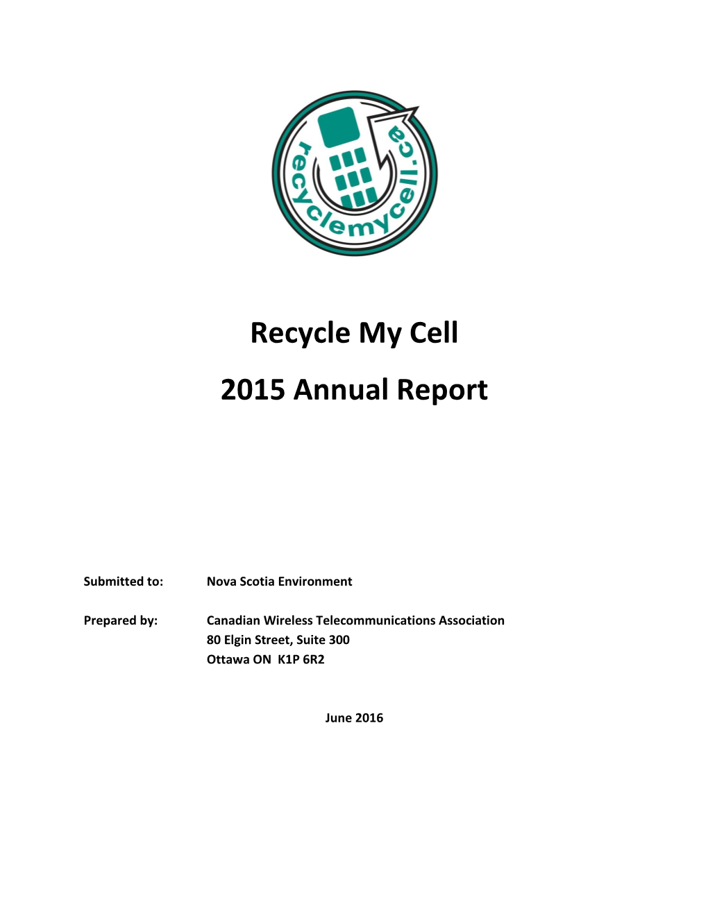 Recycle My Cell 2015 Annual Report