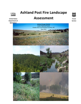 Ashland Post Fire Landscape Assessment 2014 2
