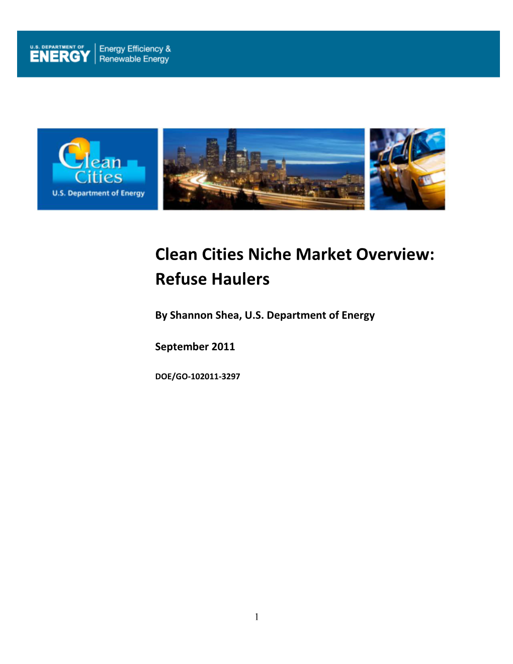 Clean Cities Niche Market Overview: Refuse Haulers