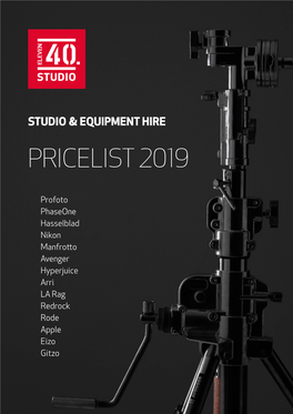 Studio & Equipment Hire