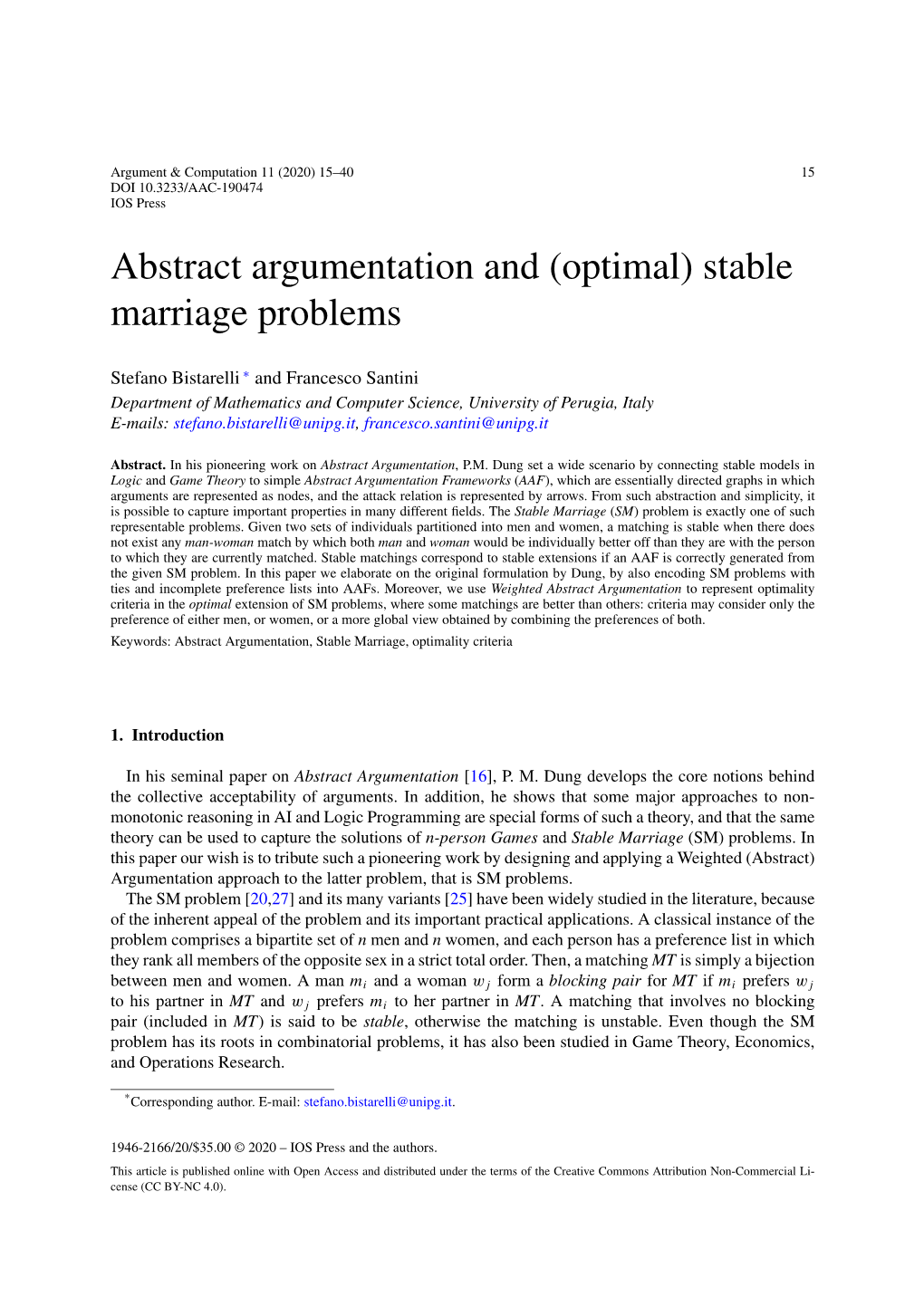 Abstract Argumentation and (Optimal) Stable Marriage Problems