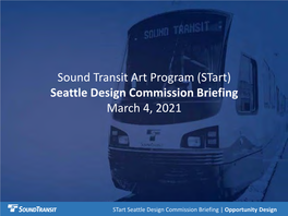 Presentation on Sound Transit Art Program