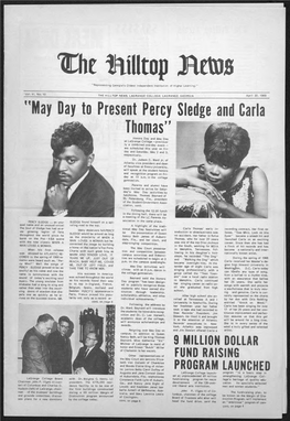"May Day to Present Percy Sledge and Carla Thomas"
