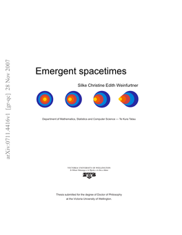 Emergent Spacetimes