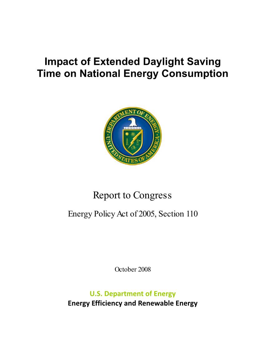 Impact of Extended Daylight Saving Time on National Energy Consumption