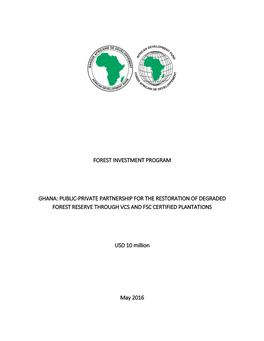 Forest Investment Program Ghana
