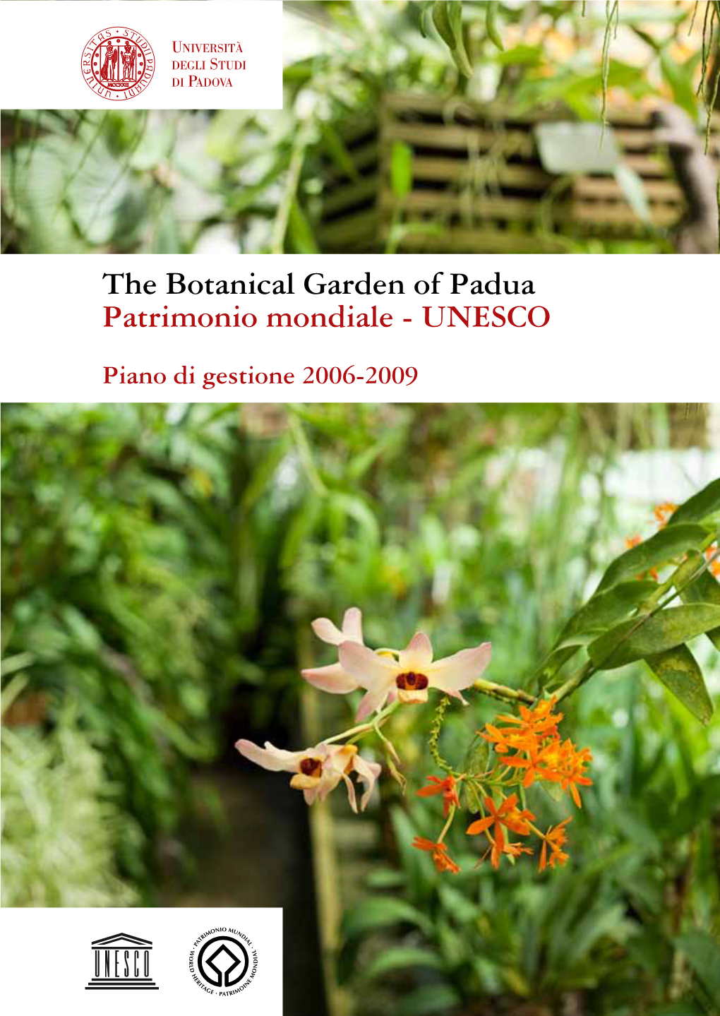 Piano Di Gestione 2006-2009 the Botanical Garden of Padua Patrimonio Mondiale - UNESCO