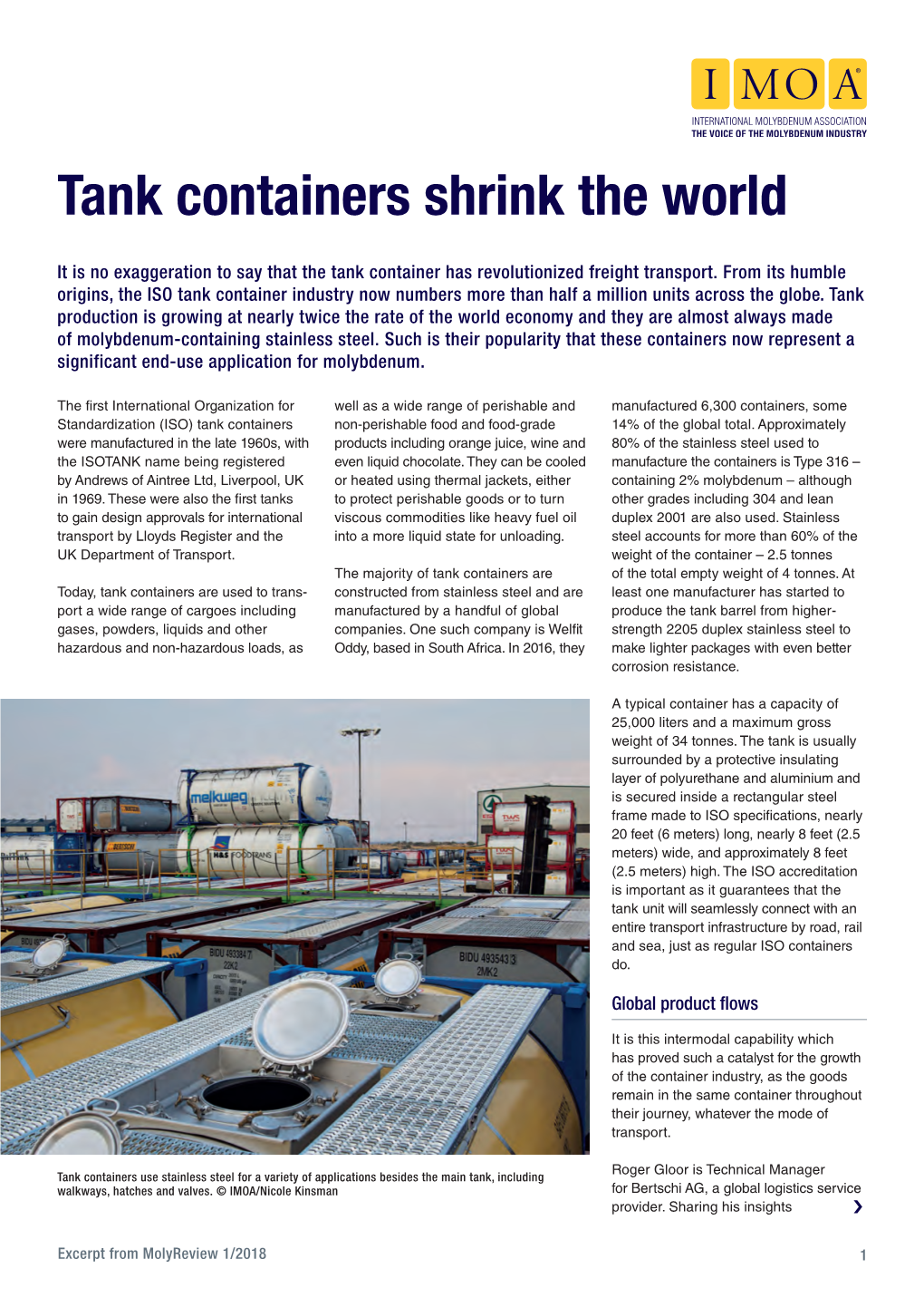 Tank Containers Shrink the World