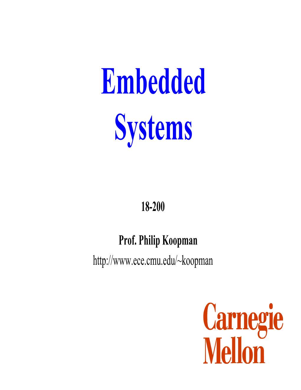 Embedded Systems