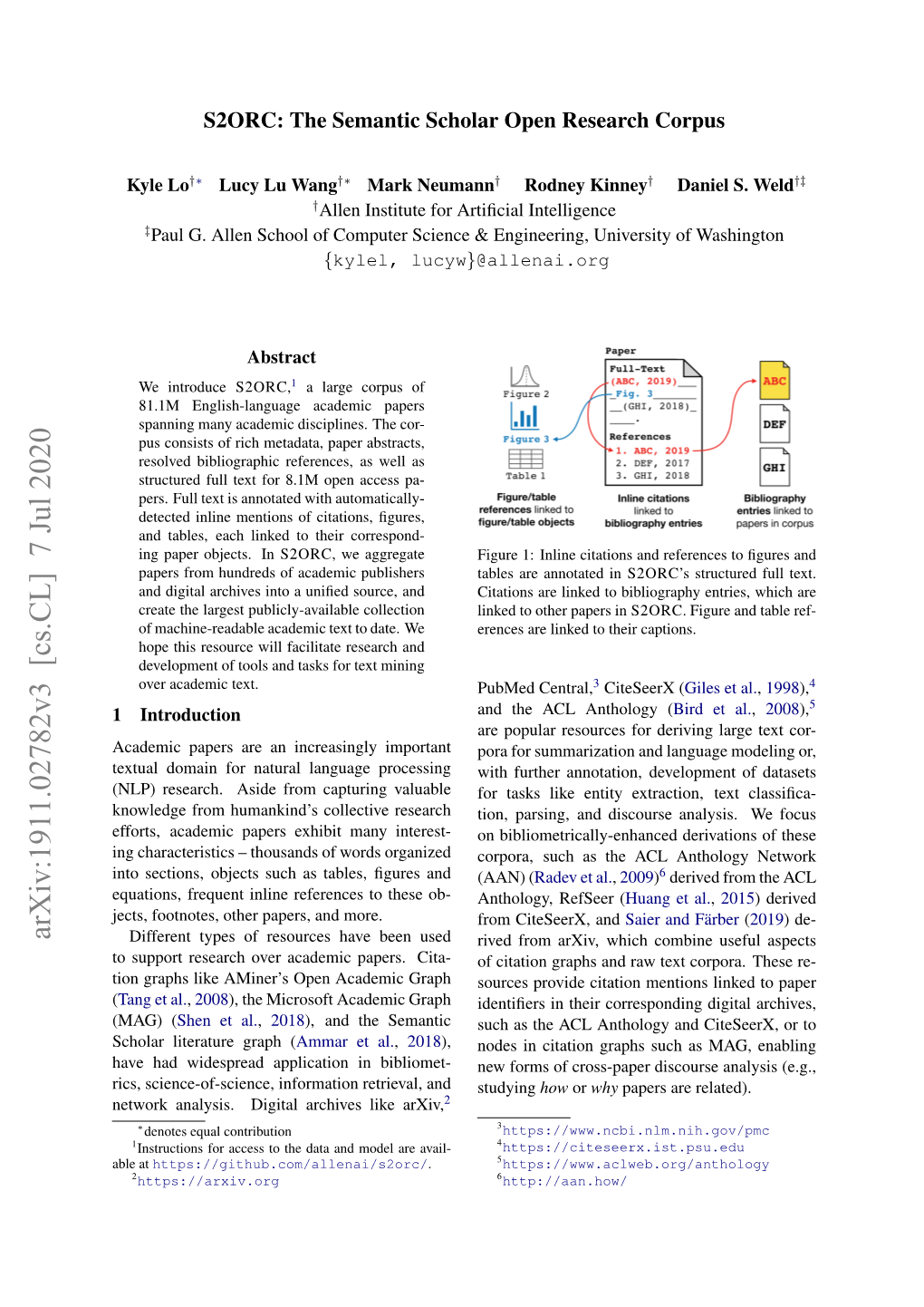 S2ORC: the Semantic Scholar Open Research Corpus