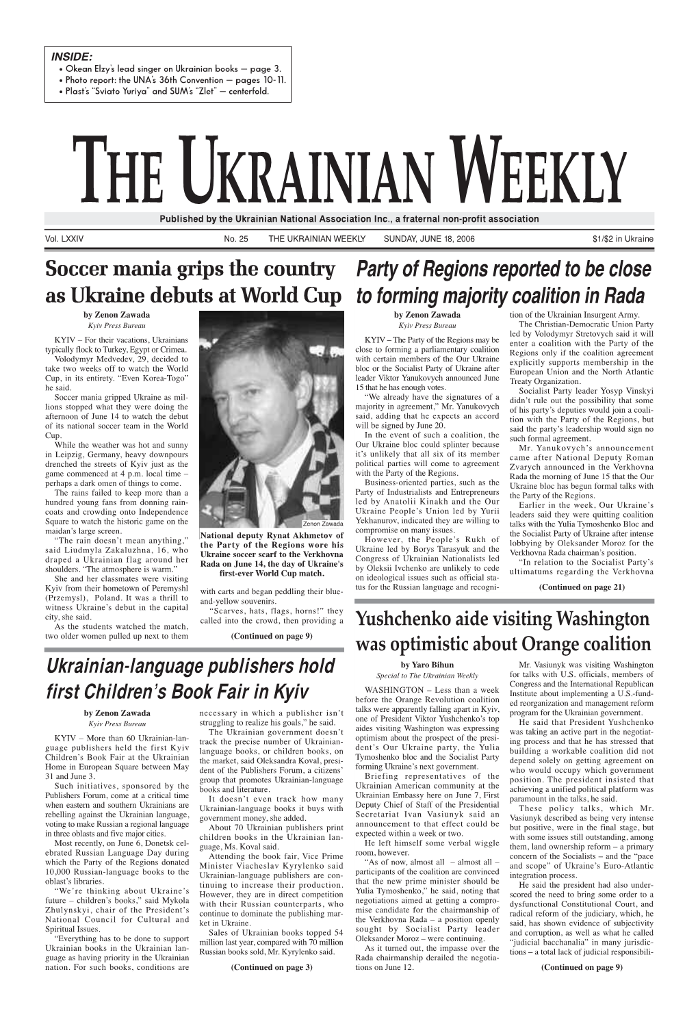 The Ukrainian Weekly 2006, No.25