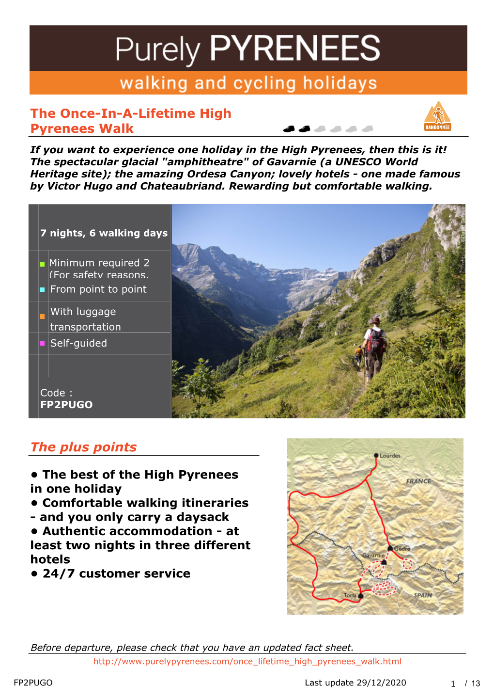 The Once-In-A-Lifetime High Pyrenees Walk the Plus Points