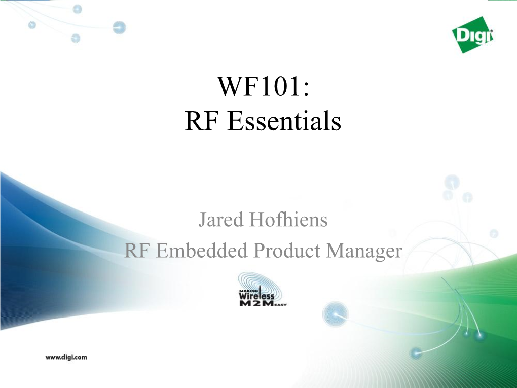 WF101: RF Essentials
