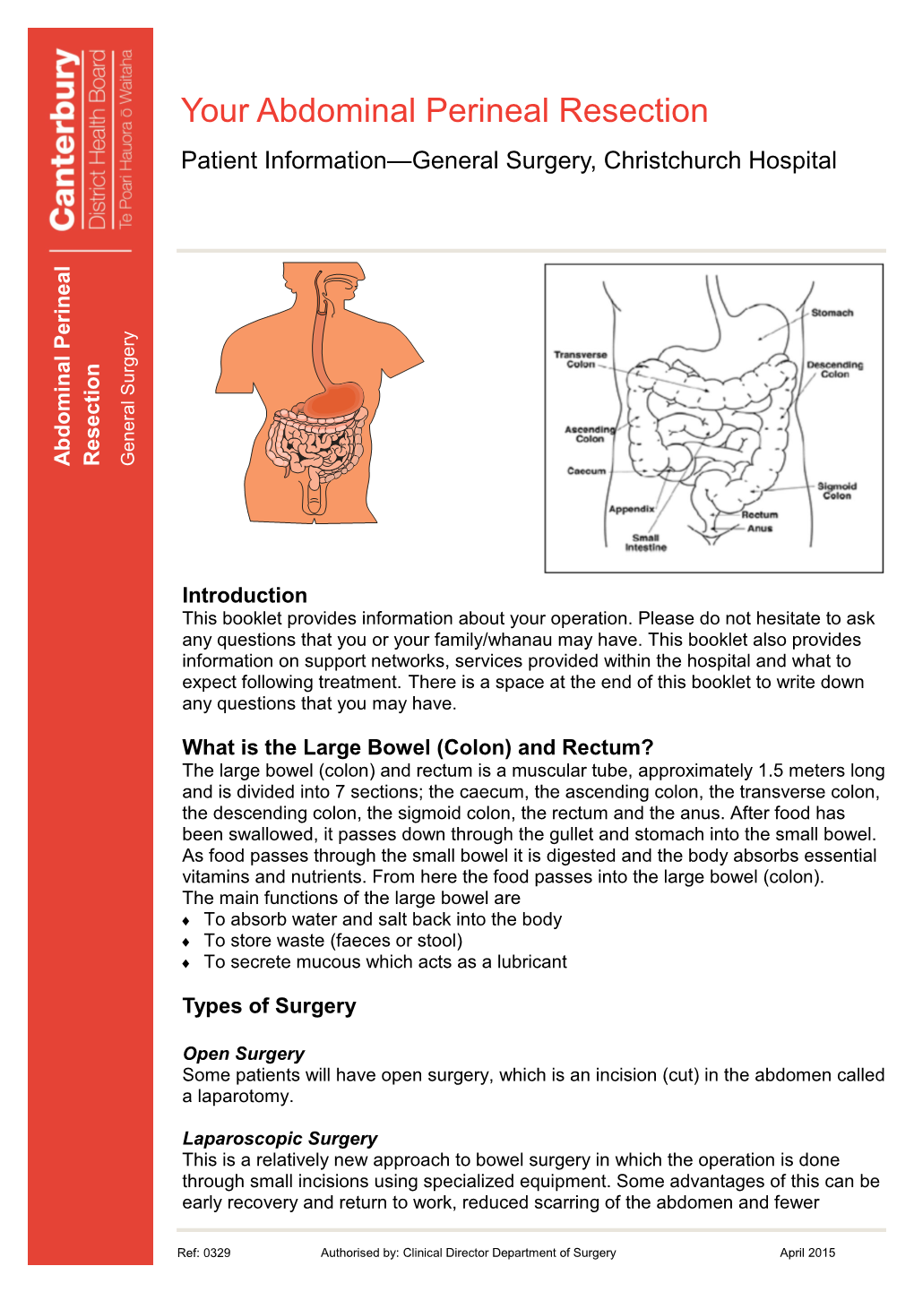 Your Abdominal Perineal Resection Surgery Book