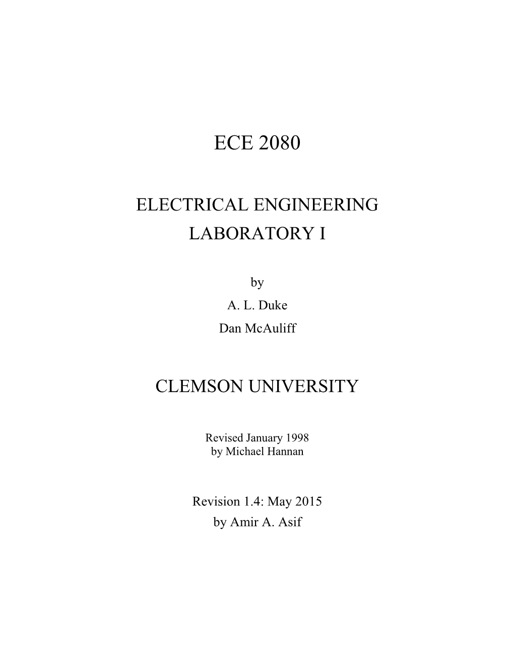 ECE 2080 Lab Manual