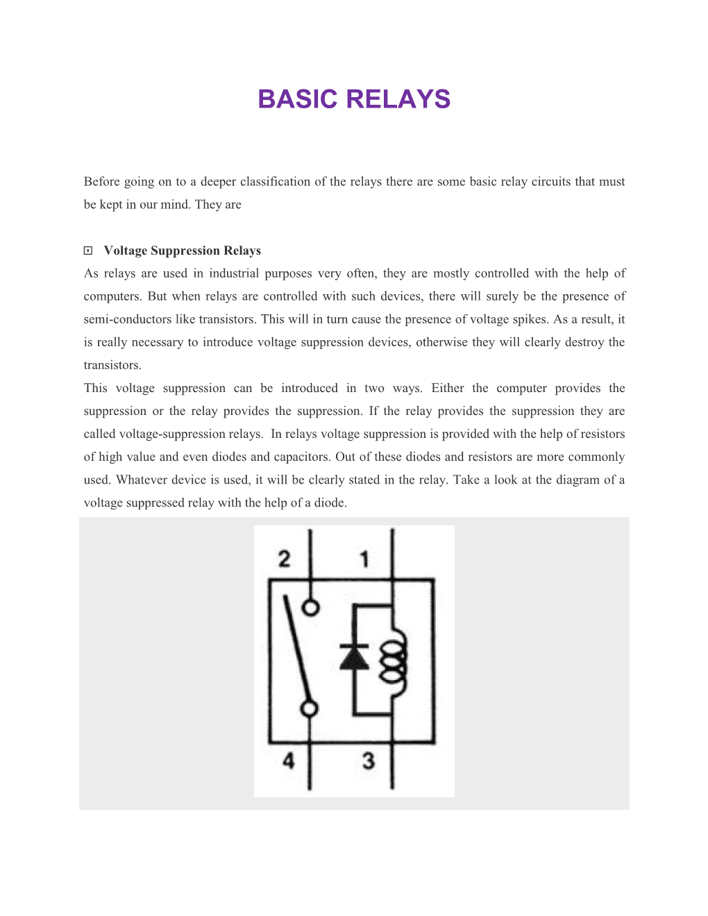 Basic Relays