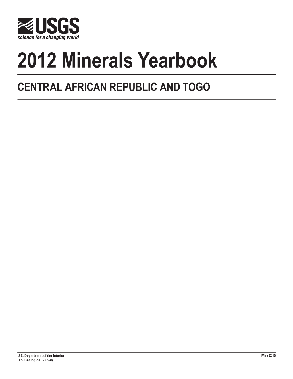 The Mineral Industries of Central African Republic and Togo in 2012