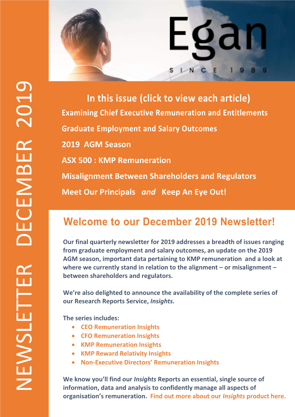 NEWSLETTER DECEM BER 2019 Newsletterworkers and Bosses