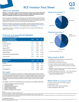 Q3 2018 Investor Fact Sheet