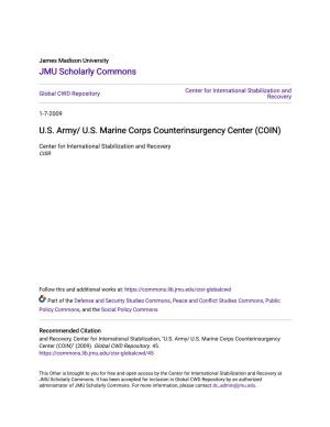 U.S. Army/ U.S. Marine Corps Counterinsurgency Center (COIN)