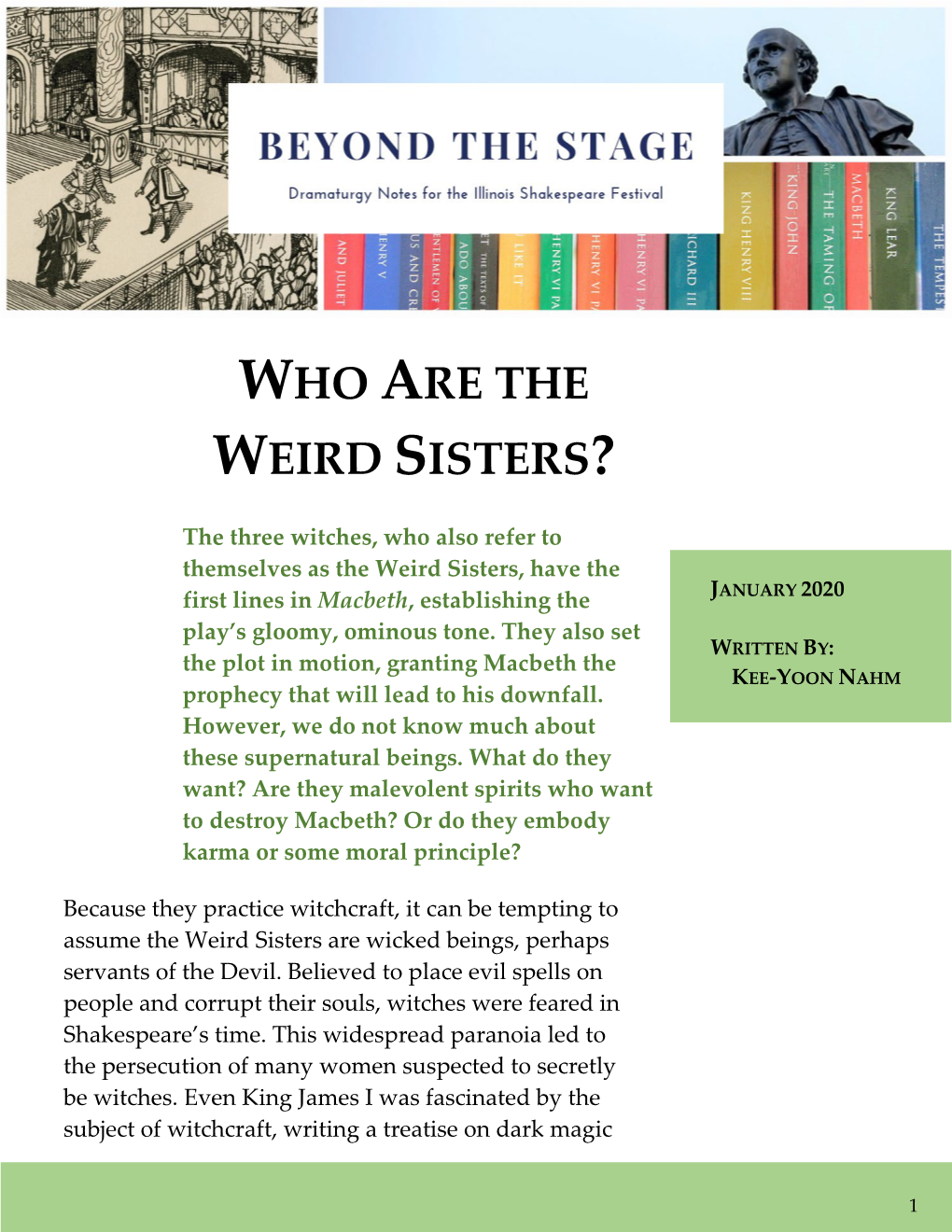 Who Are the Weird Sisters?