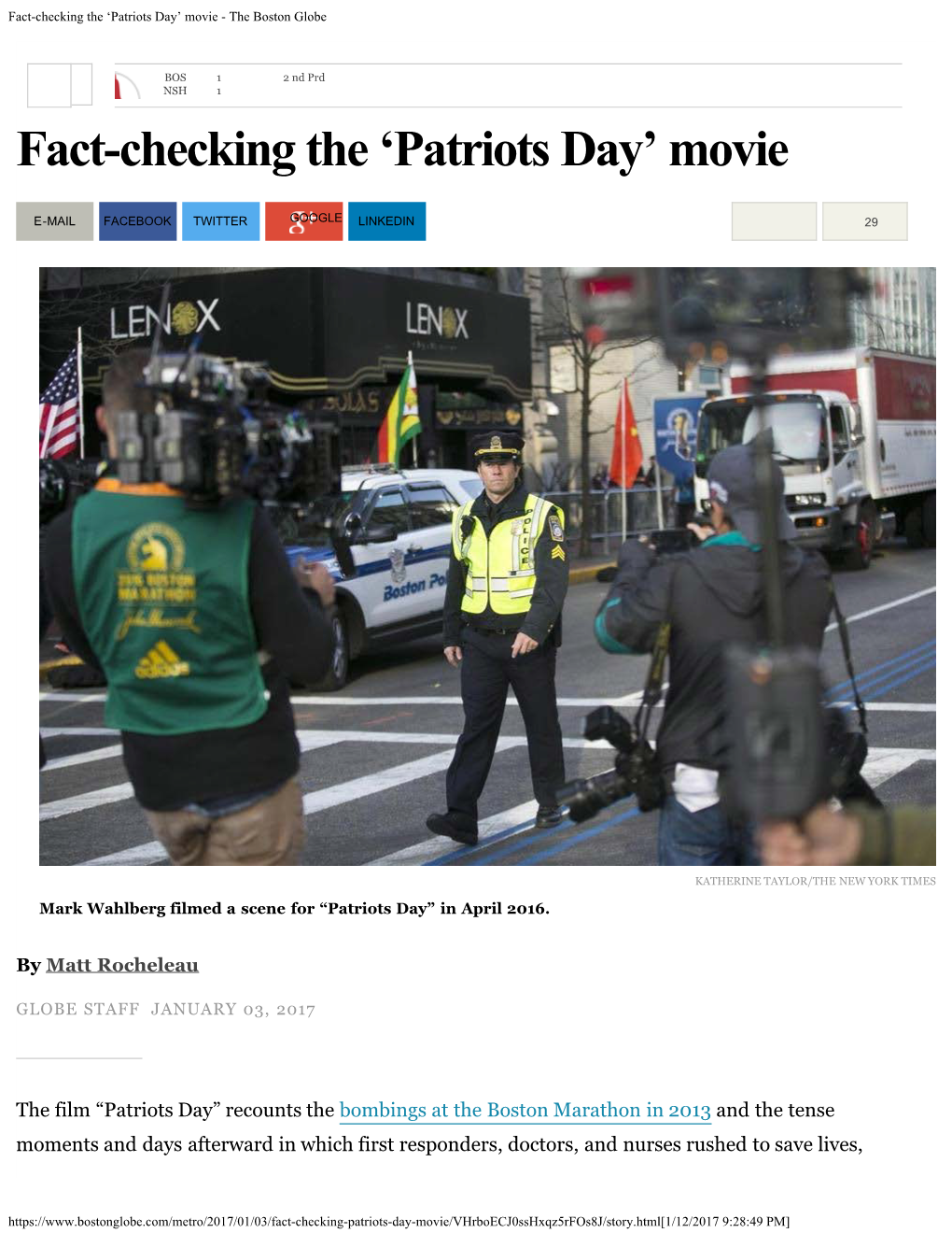 Fact-Checking the 'Patriots Day' Movie