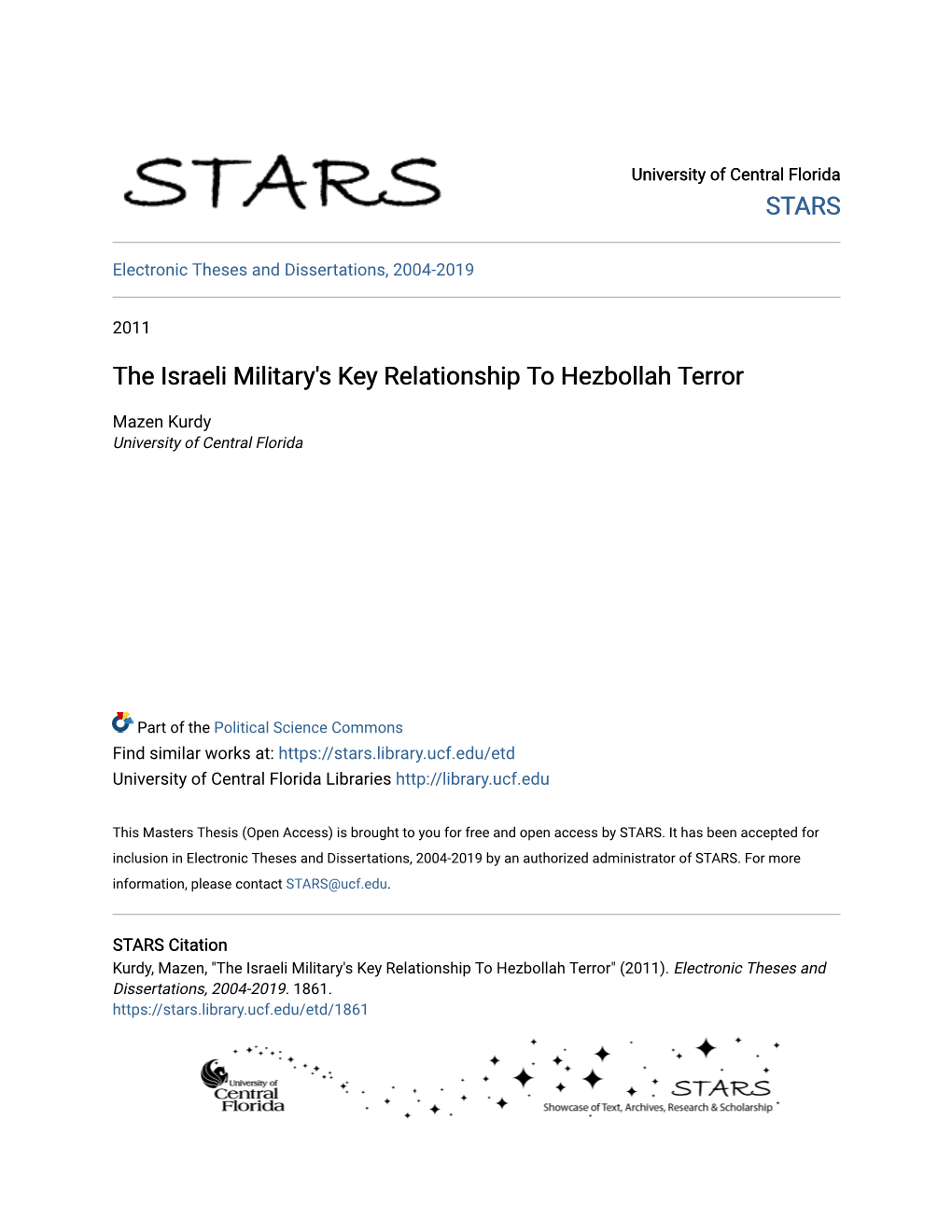 The Israeli Military's Key Relationship to Hezbollah Terror