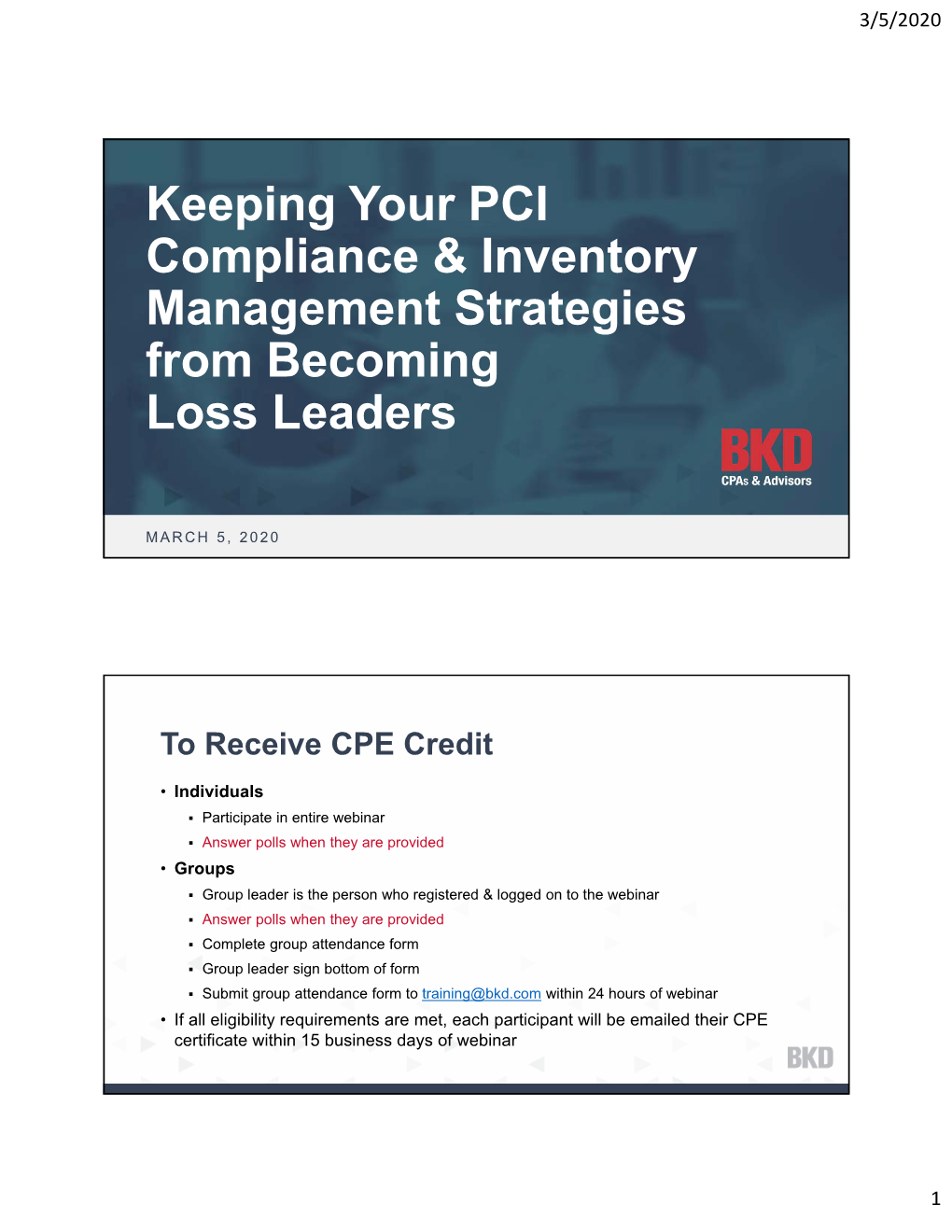 Keeping Your PCI Compliance & Inventory Management Strategies