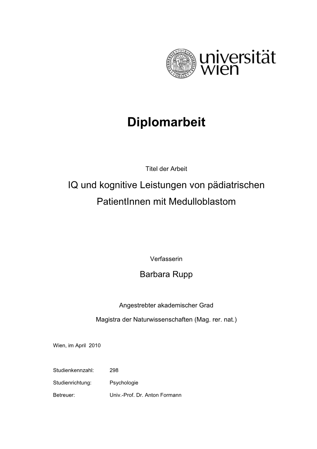 Diplomarbeit