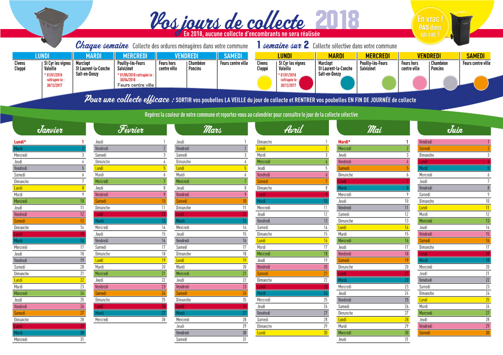 Vos Jours De Collecte 2018