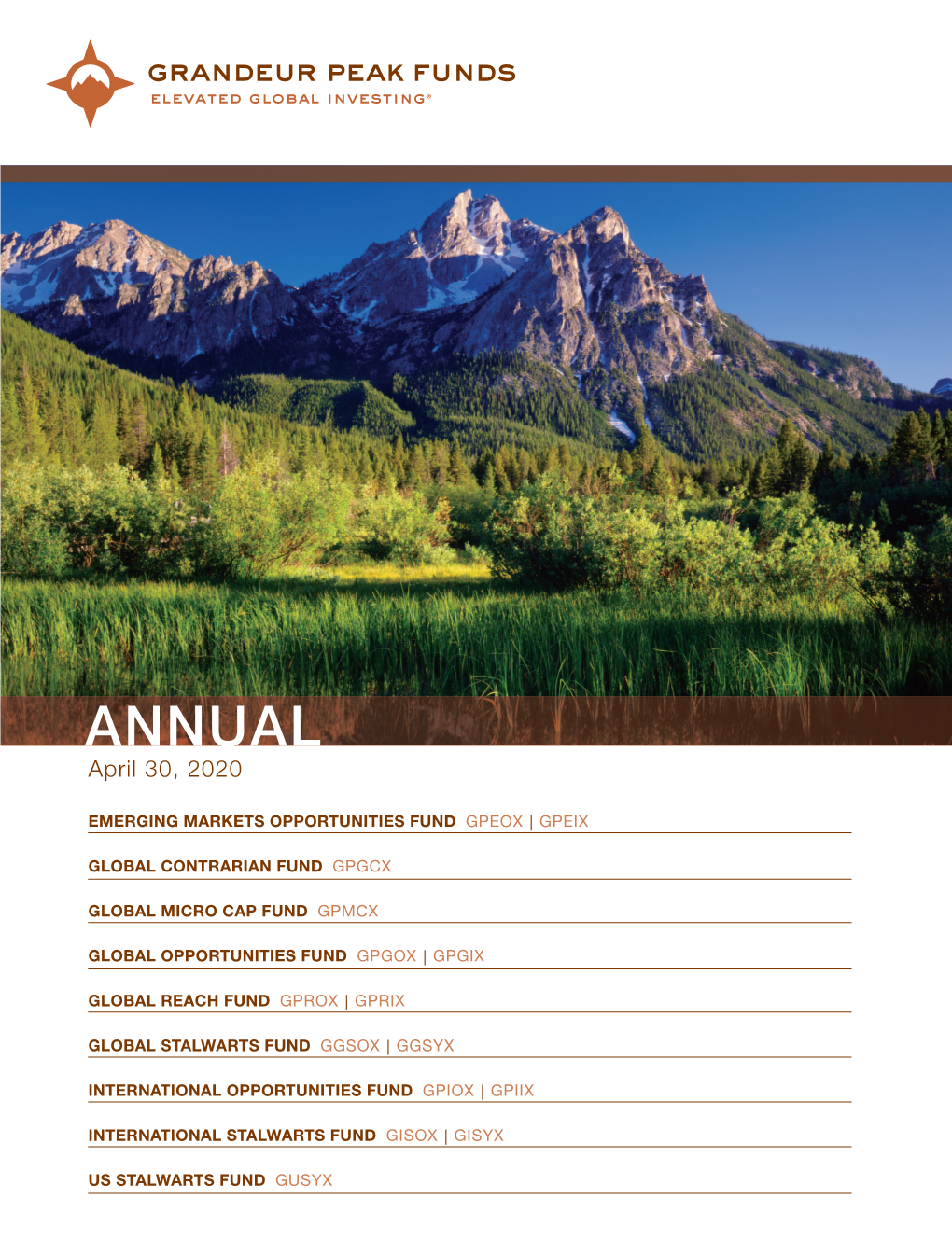 Annual Report | April 30, 2020 3