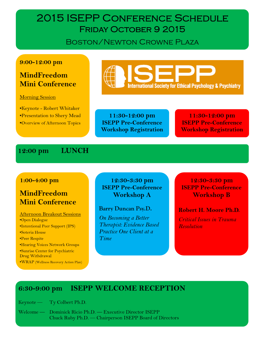 Isepp15-Conference Schedule