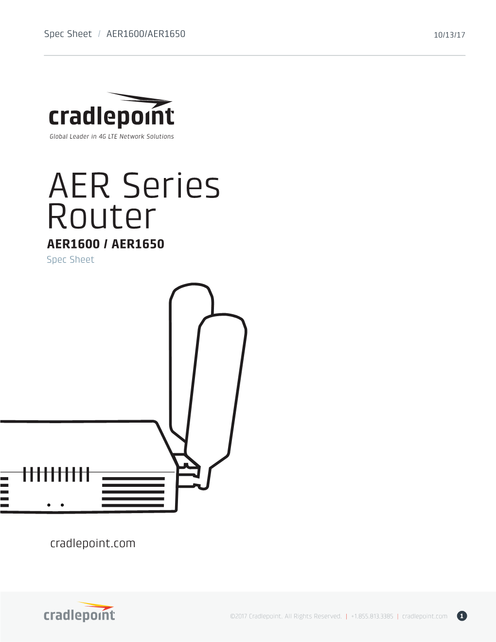 AER Series Router AER1600 / AER1650 Spec Sheet