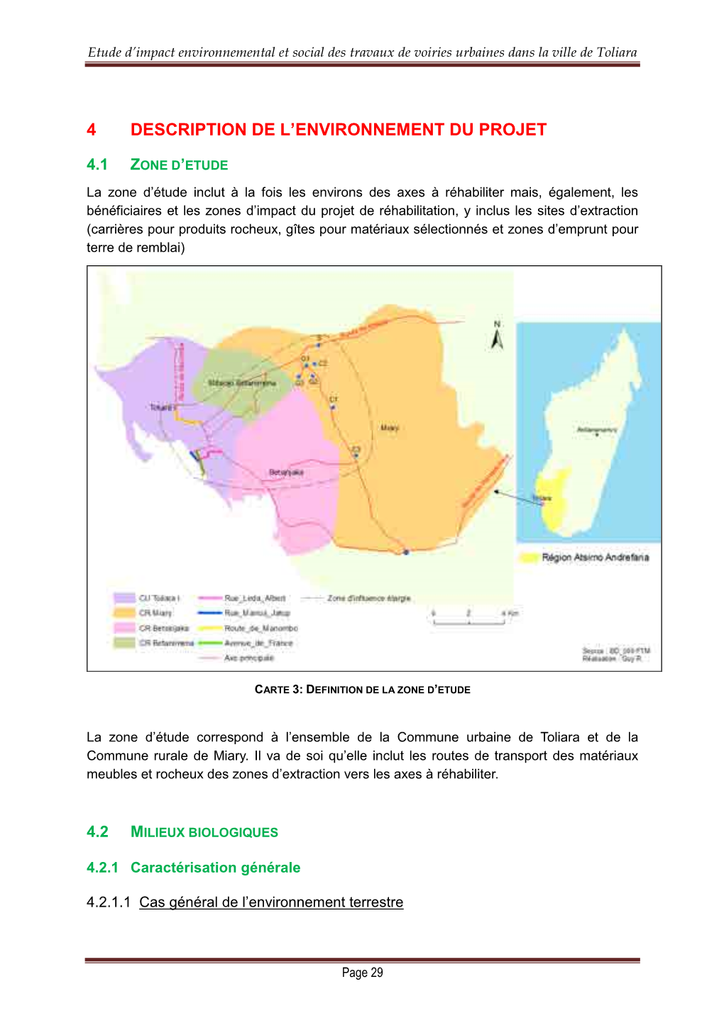 Etude D'impact Environnemental Et Social Des Travaux De Voiries