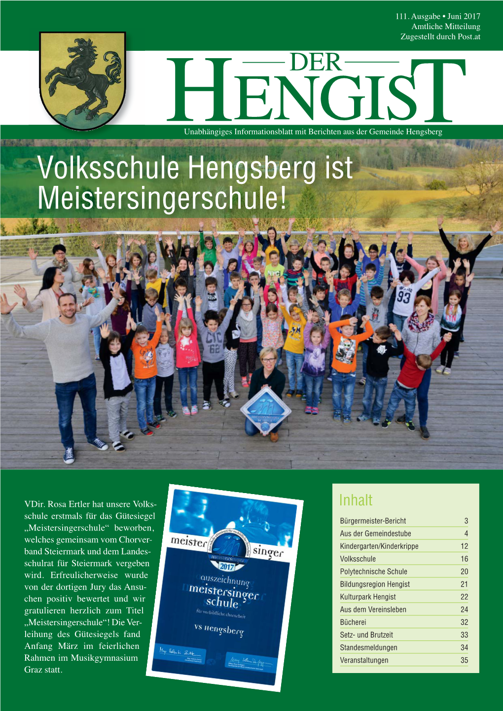 Volksschule Hengsberg Ist Meistersingerschule!