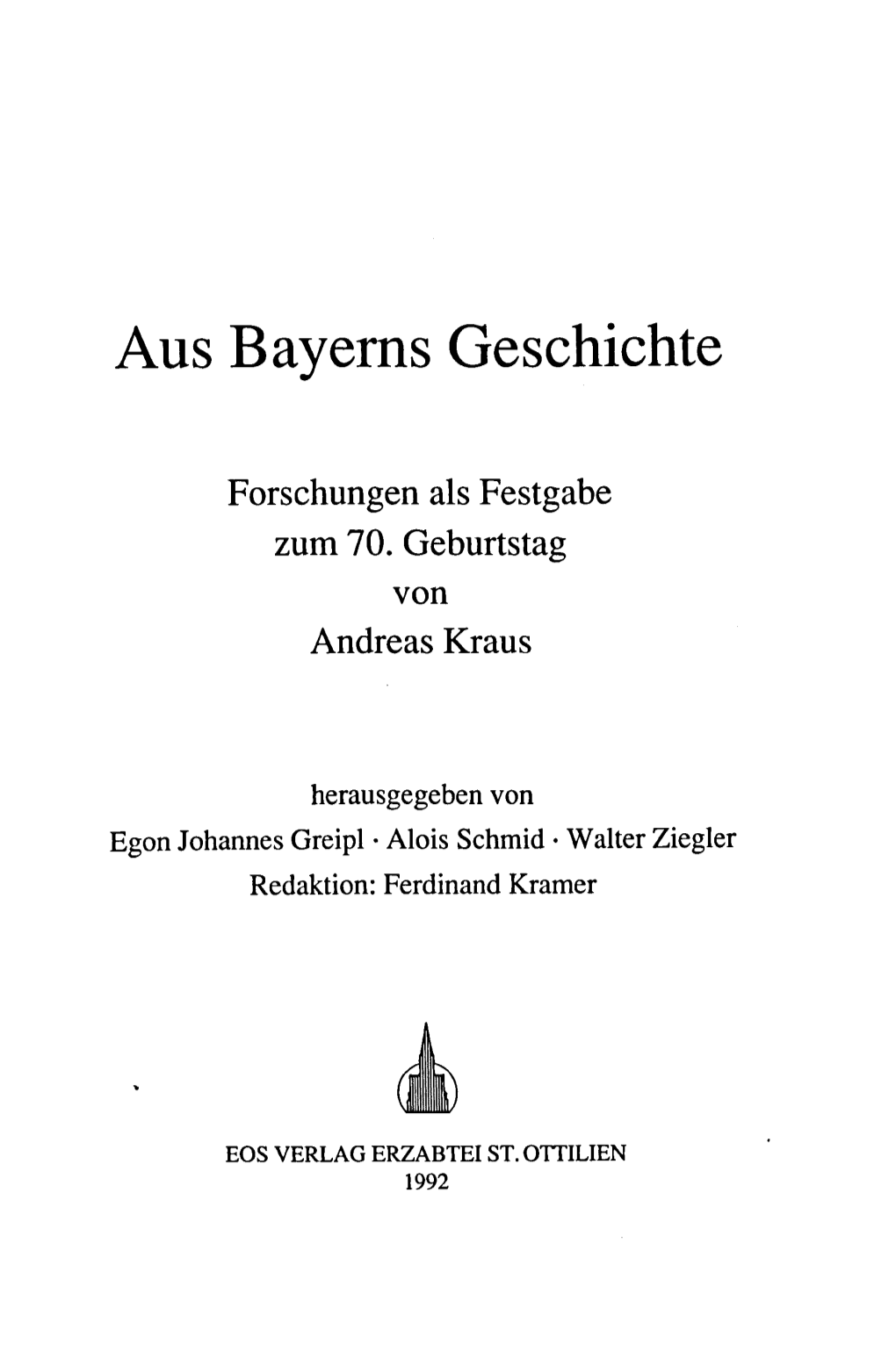 Aus Bayerns Geschichte