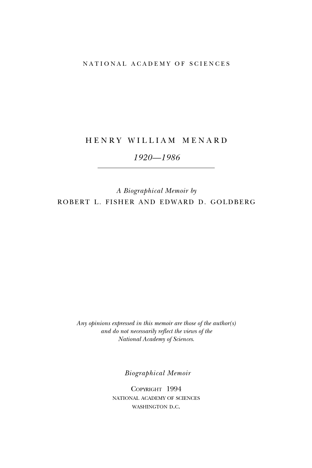 H William Menard