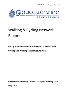 Walking & Cycling Network Report