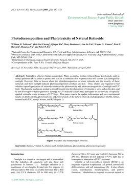 Photodecomposition and Phototoxicity of Natural Retinoids