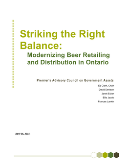 Modernizing Beer Retailing and Distribution in Ontario