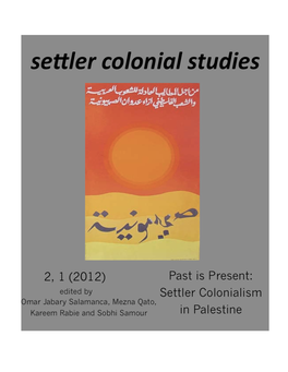 Settler Colonial Studies Vol2