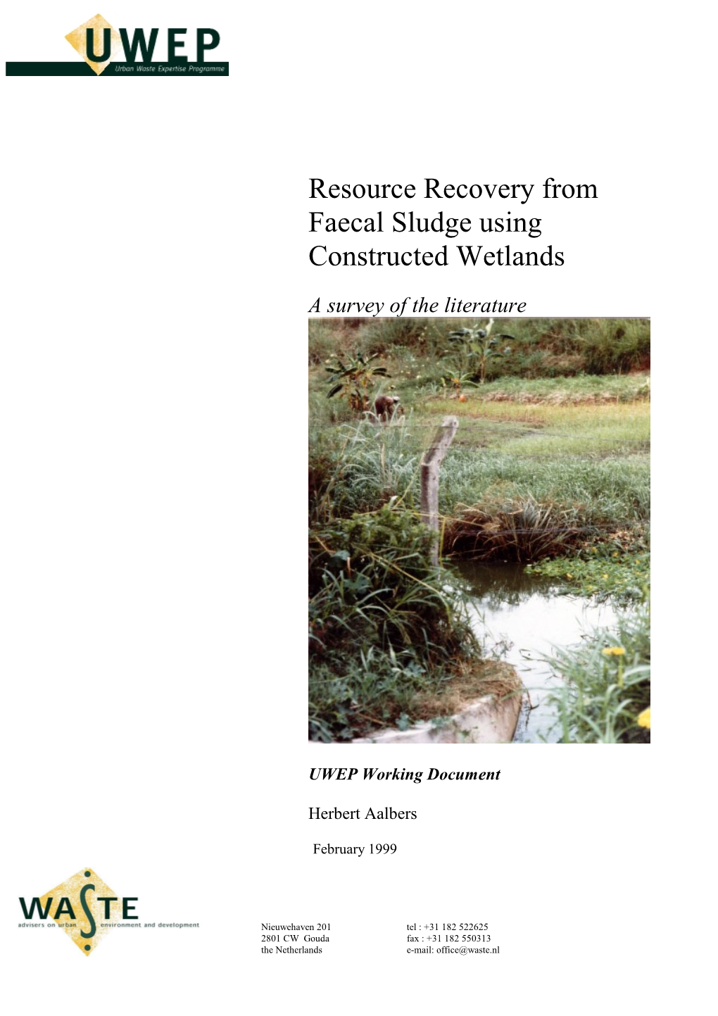 Resource Recovery from Faecal Sludge Using Constructed Wetlands