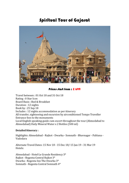 Spiritual Tour of Gujarat