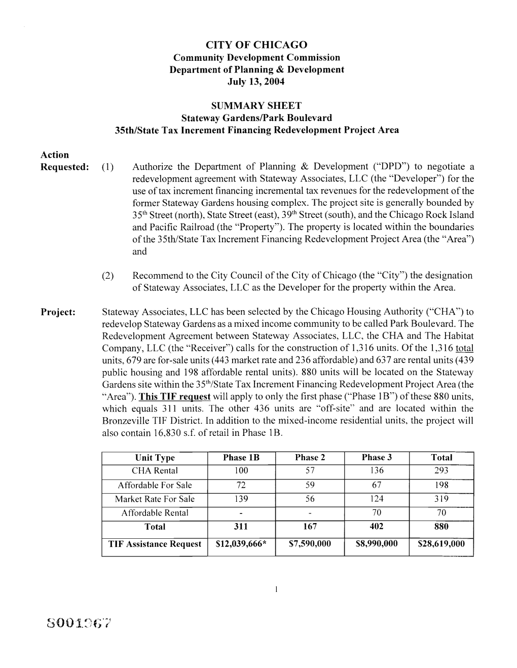 Community Development Commission Staff Report