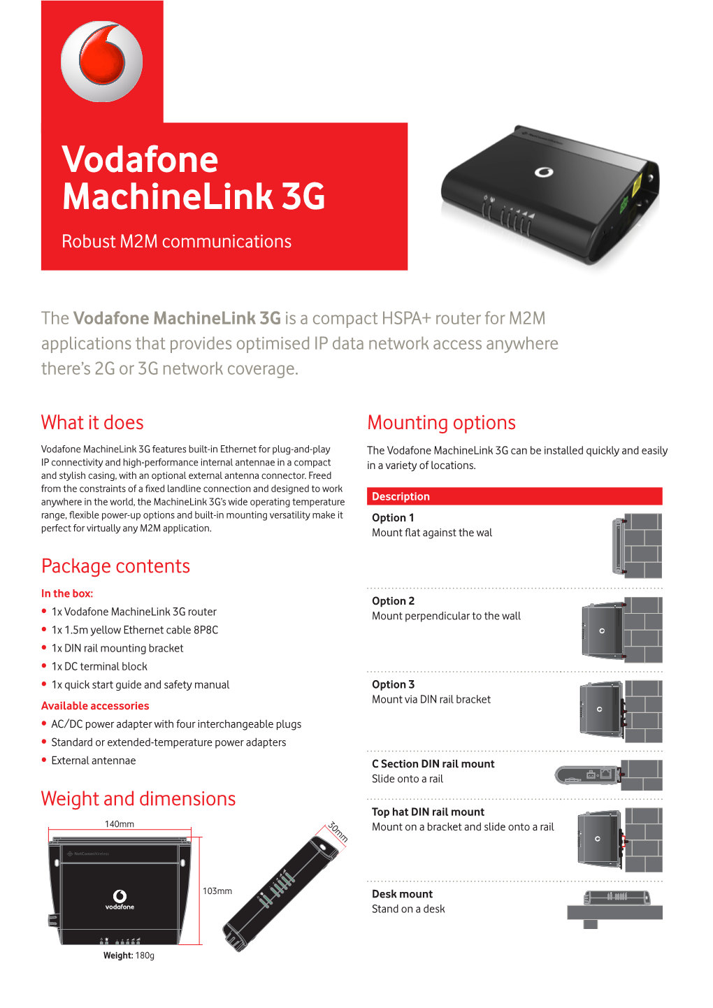 Vodafone Machinelink 3G Robust M2M Communications