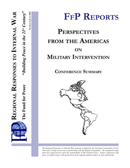 Perspectives from the Americas on Military Intervention: Conference