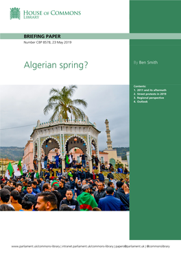 Algerian Spring?